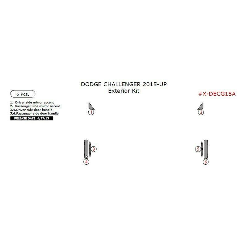 Custom Door Handle Trim Package Kit 11-up Dodge Challenger - Click Image to Close